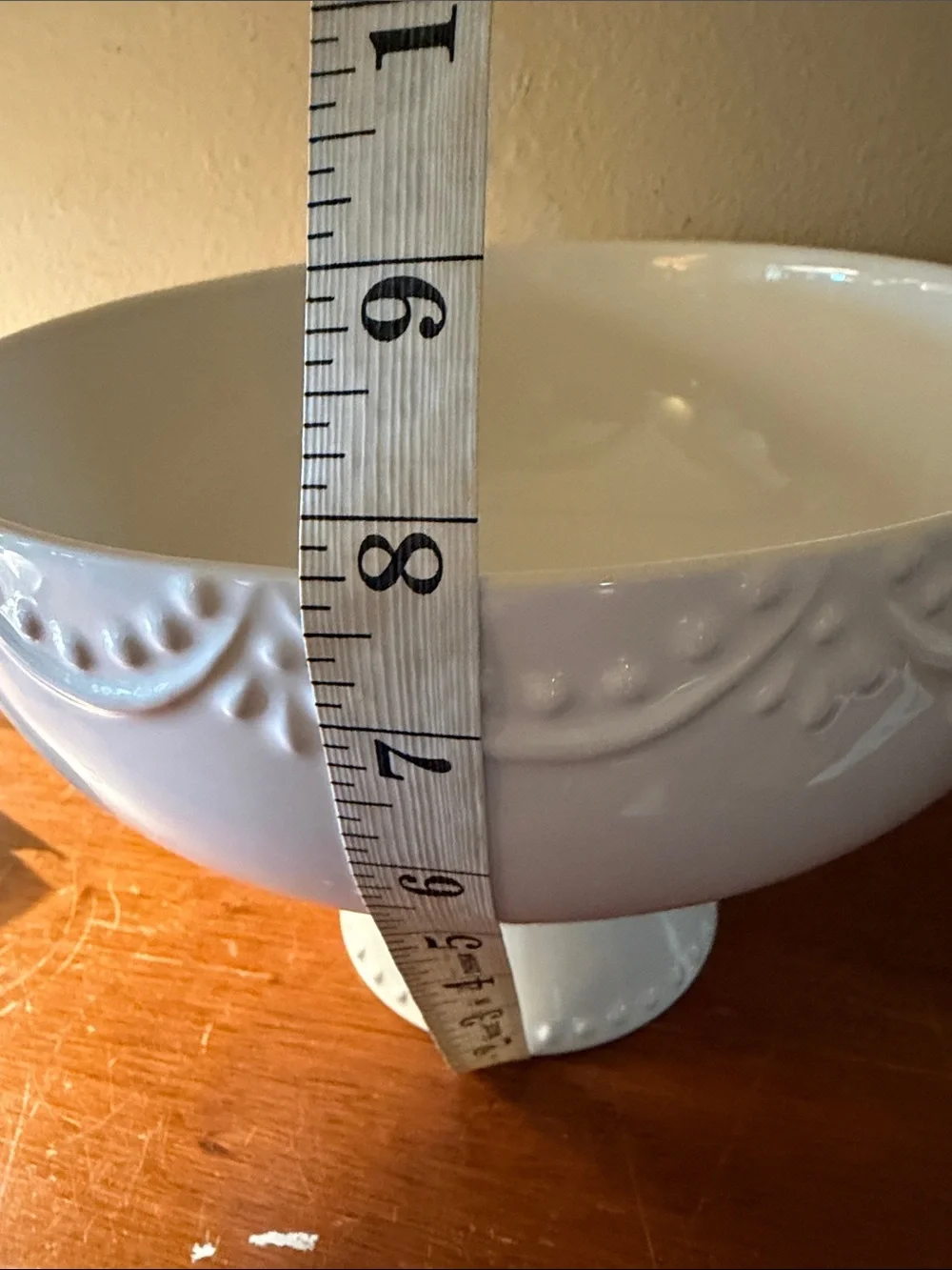 White Decorative Pedestal Bowl - Classic Home Accent